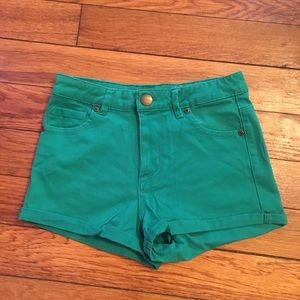 Bluenotes Green high-rise shorts, size S